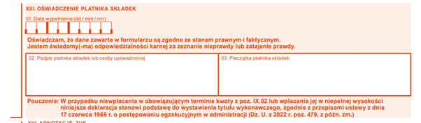 sekcja XIII zus dra
